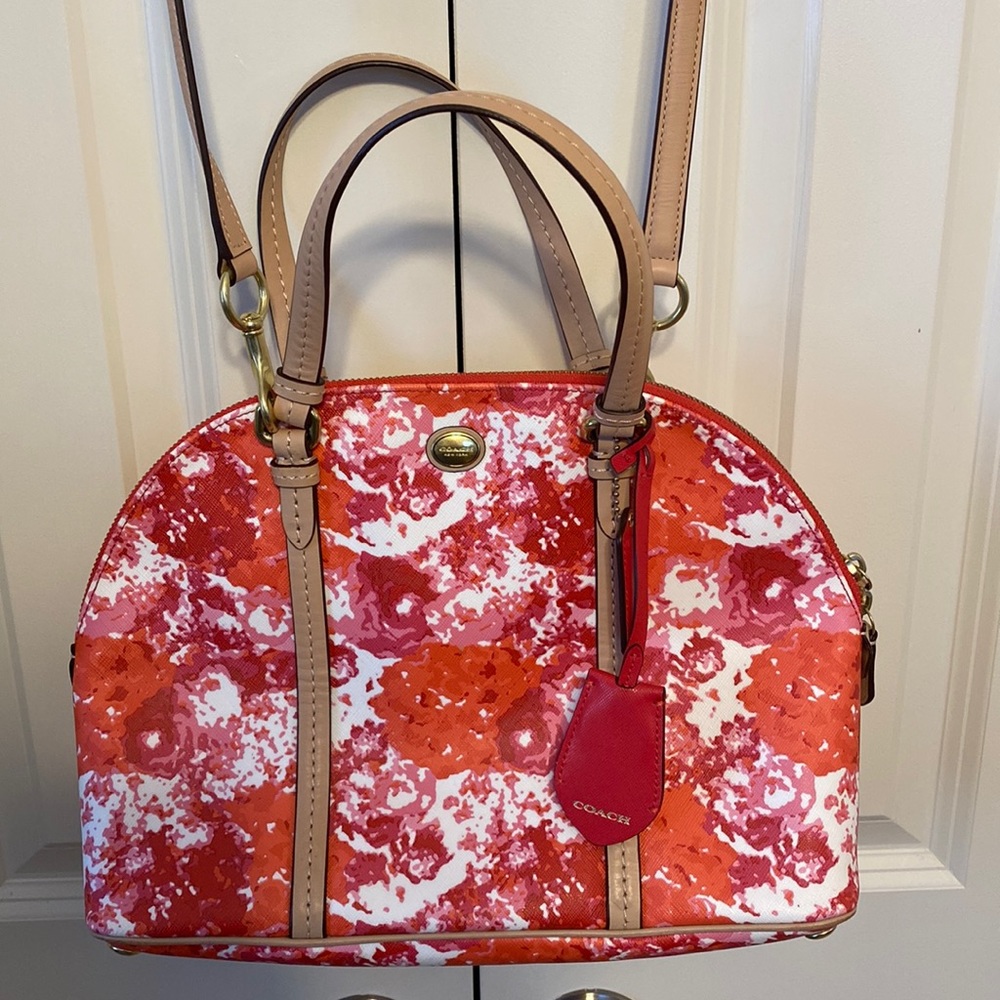 Coach Peyton Floral Cora Domed Satchel